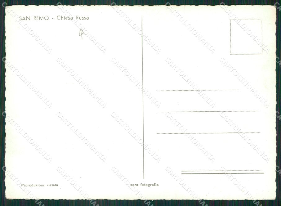 Imperia San Remo Chiesa Russa PIEGHINA Foto FG cartolina ZK6217 – retro