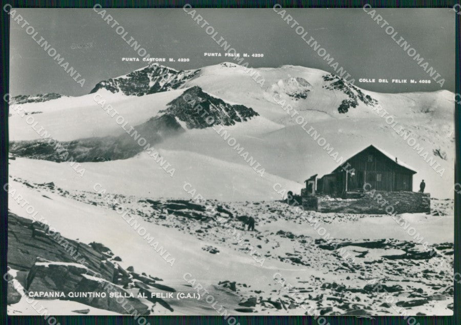 Aosta Gressoney Capanna Quintino Sella Cai Foto FG cartolina ZK6223 – fronte