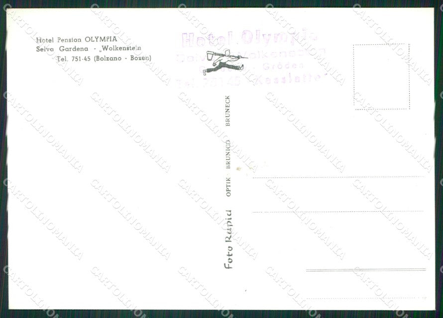 Bolzano Selva Gardena Foto FG cartolina ZK6233 – retro