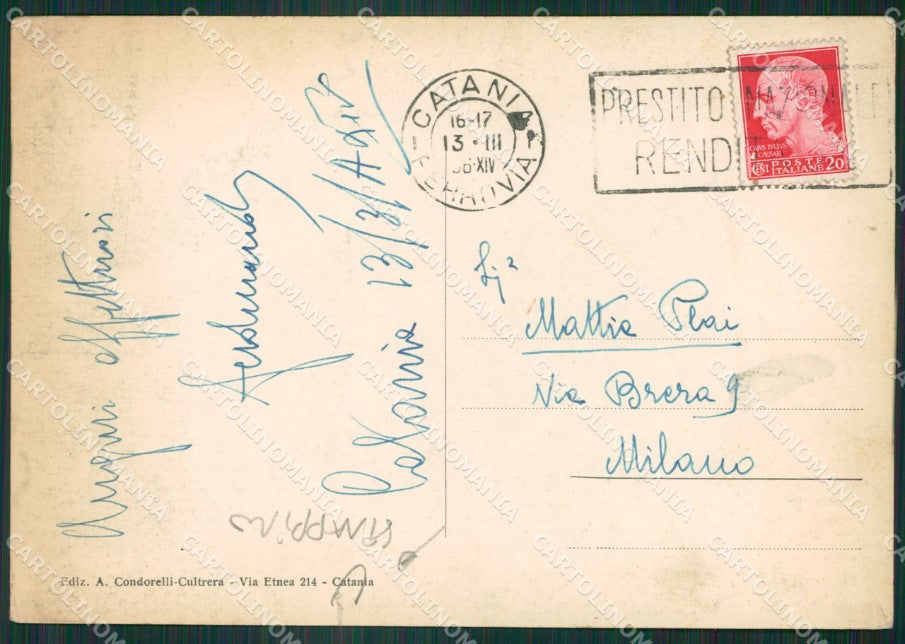Catania Città STRAPPINO Foto FG cartolina ZK6249 – retro