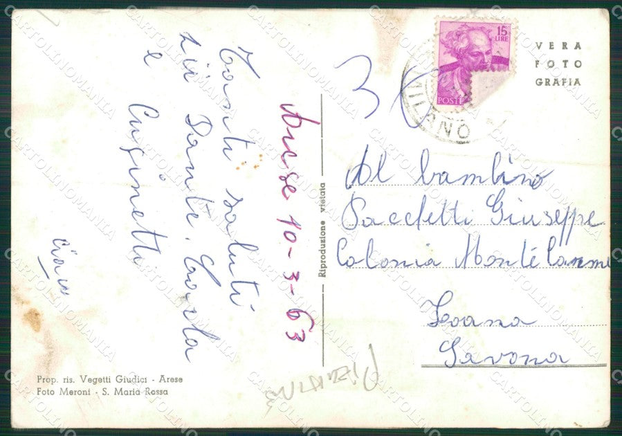 Milano Arese PIEGHINE Foto FG cartolina ZK6255 – retro