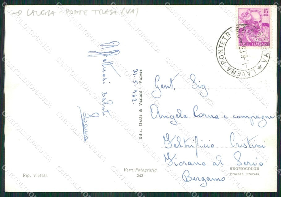 Varese Lavena Ponte Tresa Foto FG cartolina ZK6286 – retro