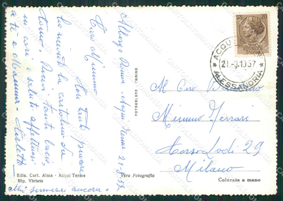 Alessandria Acqui Terme Foto FG cartolina ZK6290 – retro