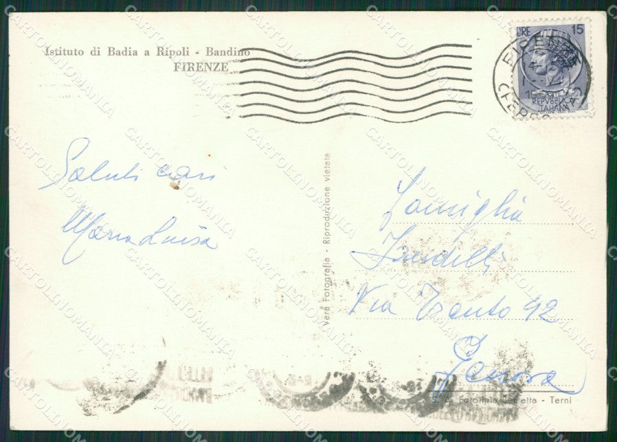 Firenze Badia a Ripoli Foto FG cartolina ZK6300 – retro