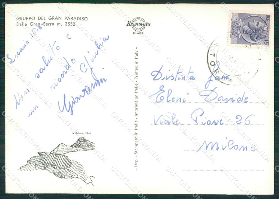 Torino Locana Gran Paradiso Foto FG cartolina ZK6305 – retro