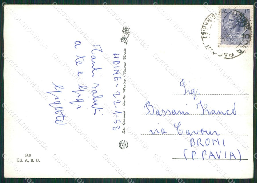Udine Saluti da Foto FG cartolina ZK6309 – retro