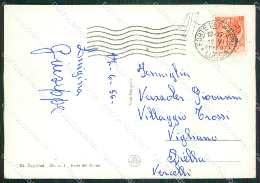 Lucca Viareggio Forte dei Marmi Barche Foto FG cartolina ZK6310 – retro