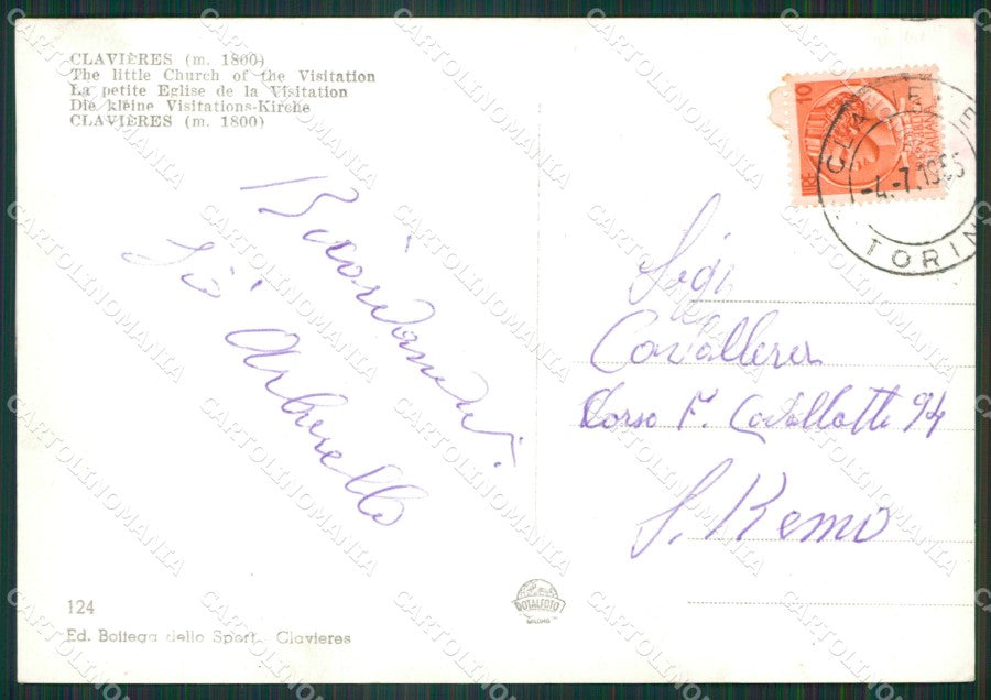 Torino Clavieres Foto FG cartolina ZK6325 – retro