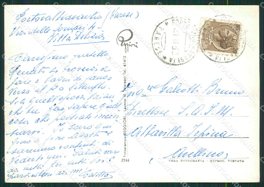 Varese Porto Valtravaglia Battello Foto FG cartolina ZK6333 – retro