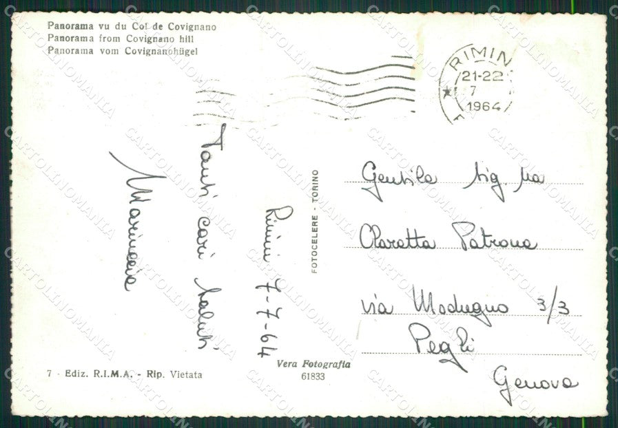 Rimini Città Foto FG cartolina ZK6336 – retro