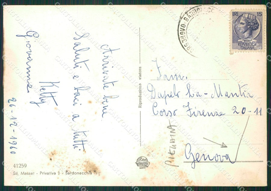 Torino Bardonecchia PIEGHINA Foto FG cartolina ZK6340 – retro