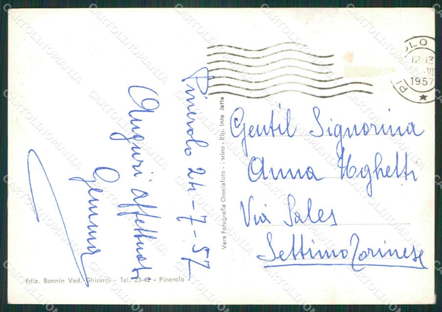 Torino Pinerolo Foto FG cartolina ZK6418 – retro