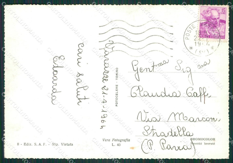 Savona Varazze Foto FG cartolina ZK6421 – retro