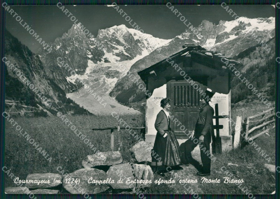 Aosta Courmayeur Entrèves Costumi Foto FG cartolina ZK6429 – fronte