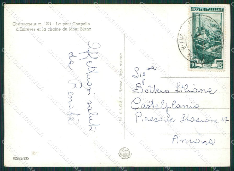 Aosta Courmayeur Entrèves Costumi Foto FG cartolina ZK6429 – retro