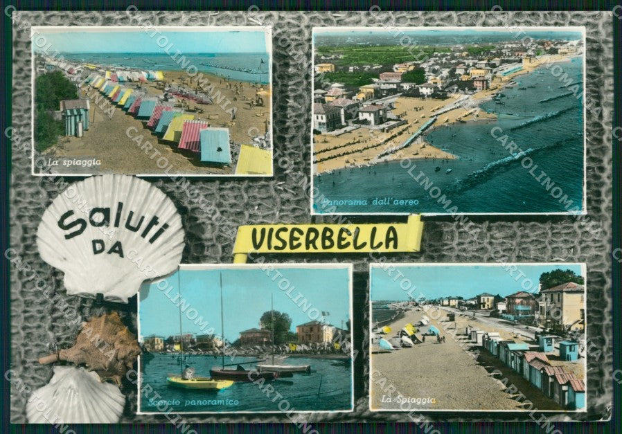 Rimini Viserbella Saluti da Foto FG cartolina ZK6431 – fronte