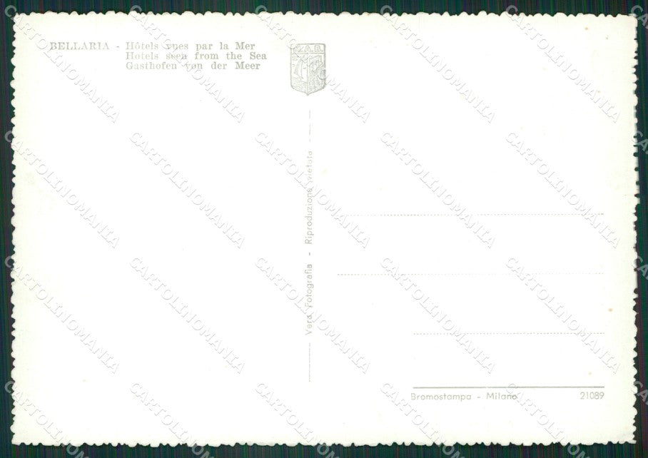 Rimini Bellaria Foto FG cartolina ZK6439 – retro
