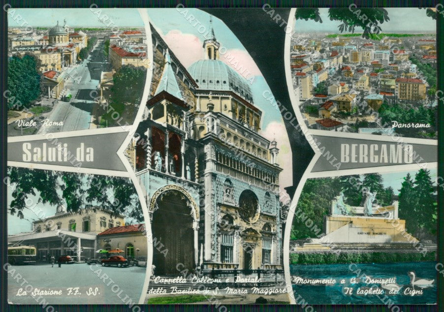 Bergamo Città Saluti da Foto FG cartolina ZK6446 – fronte