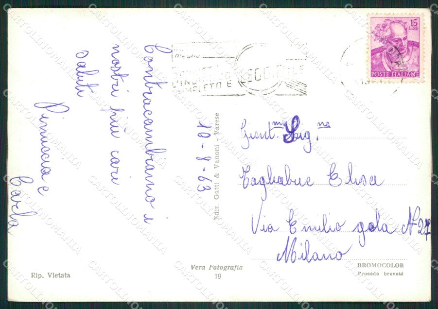 Varese Città Saluti da PIEGHINA Foto FG cartolina ZK6449 – retro