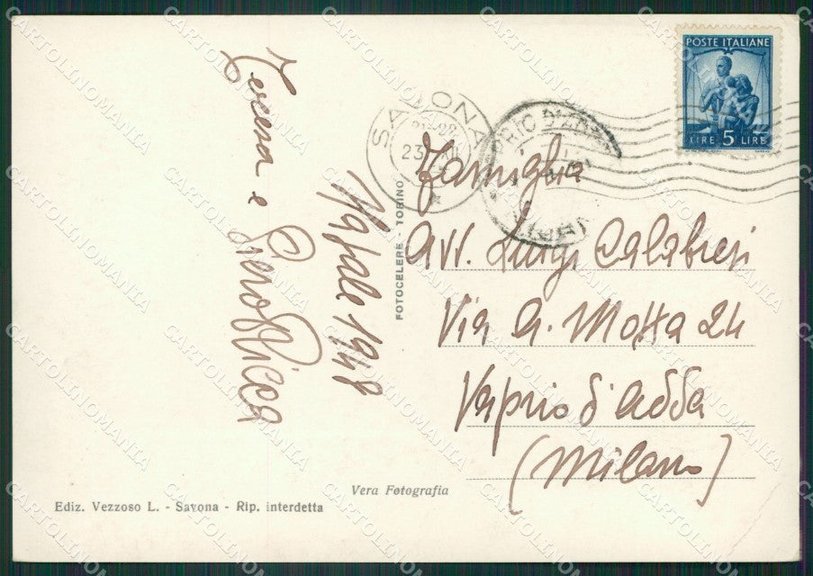 Savona Città PIEGHINA Foto FG cartolina ZK6467 – retro