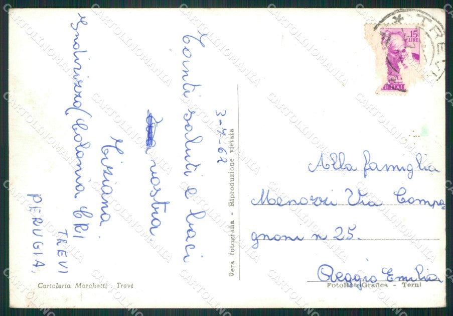Perugia Trevi PIEGHINE Foto FG cartolina ZK6469 – retro