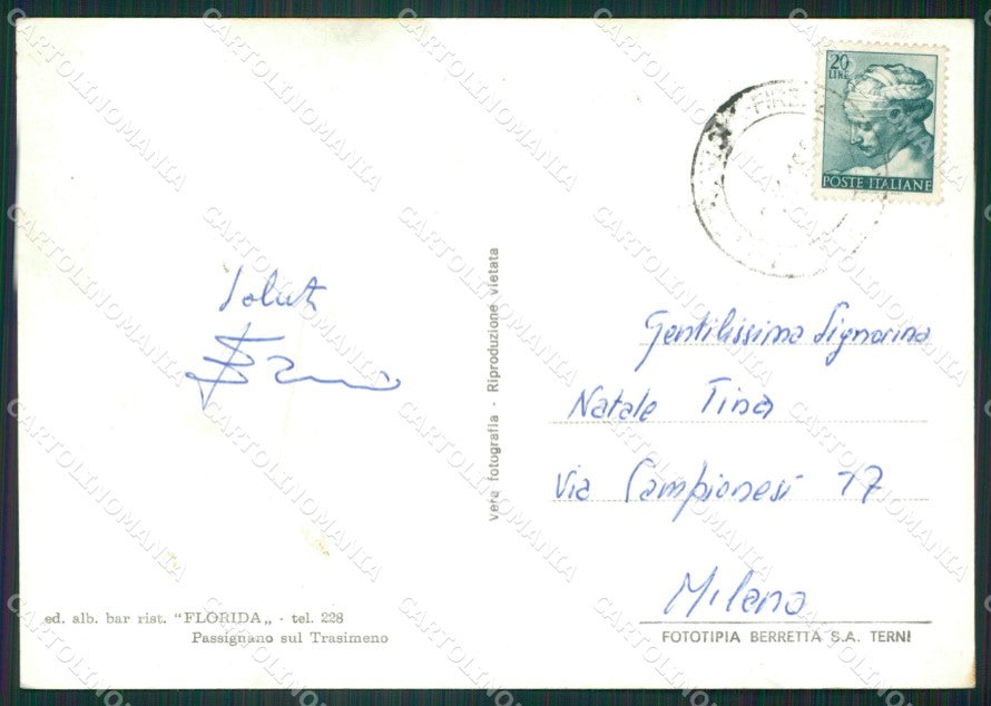 Perugia Passignano sul Trasimeno Foto FG cartolina ZK6471 – retro