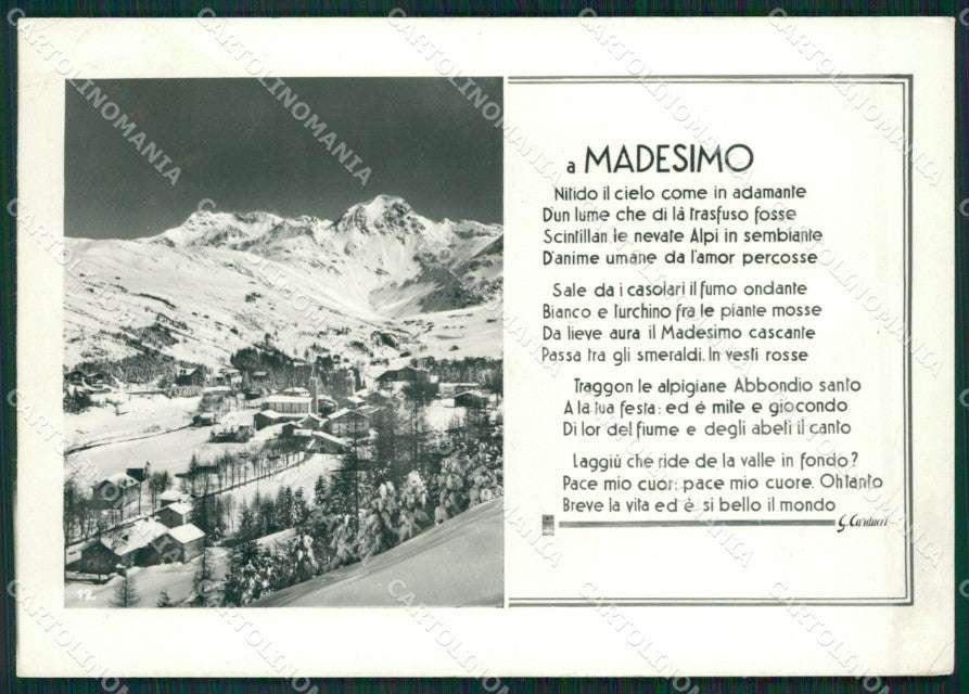 Sondrio Madesimo Carducci Foto FG cartolina ZK6481 – fronte
