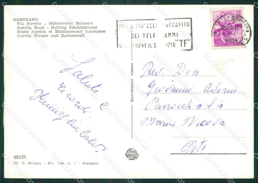 Genova Arenzano Foto FG cartolina ZK6492 – retro