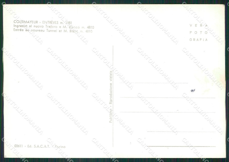 Aosta Courmayeur Entrèves Auto Foto FG cartolina ZK6495 – retro