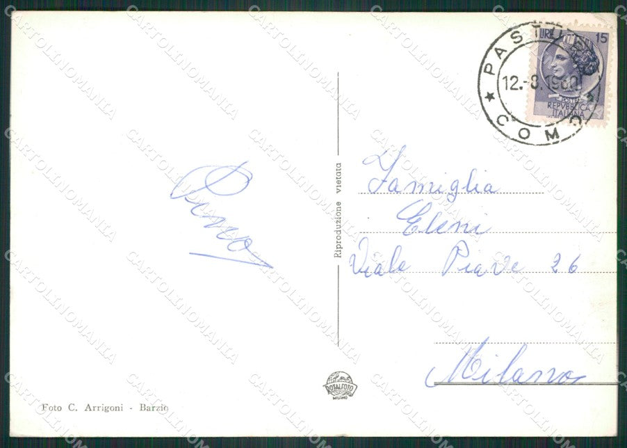 Lecco Pasturo PIEGHINA Foto FG cartolina ZK6499 – retro