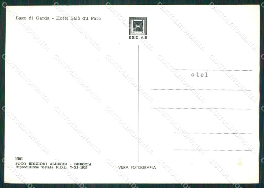 Brescia Salò Foto FG cartolina ZK6507 – retro