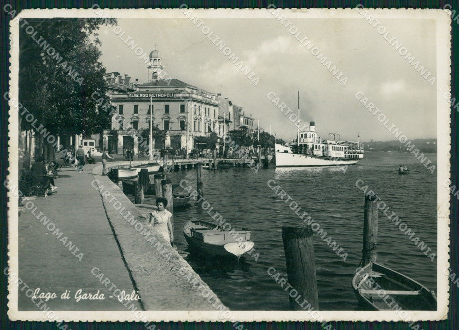 Brescia Salò Battello PIEGHINA Foto FG cartolina ZK6509 – fronte