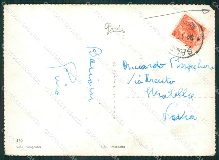 Brescia Salò Battello PIEGHINA Foto FG cartolina ZK6509 – retro