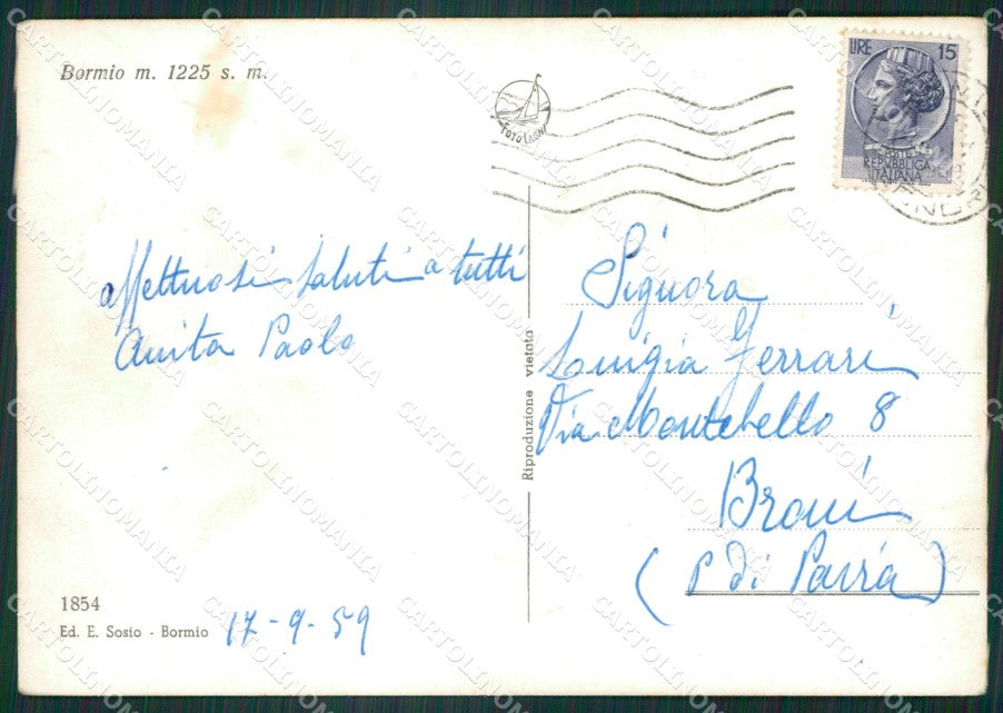 Sondrio Bormio Foto FG cartolina ZK6511 – retro