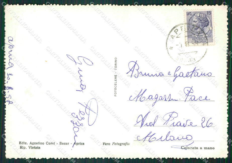 Sondrio Aprica ABRASA Foto FG cartolina ZK6513 – retro