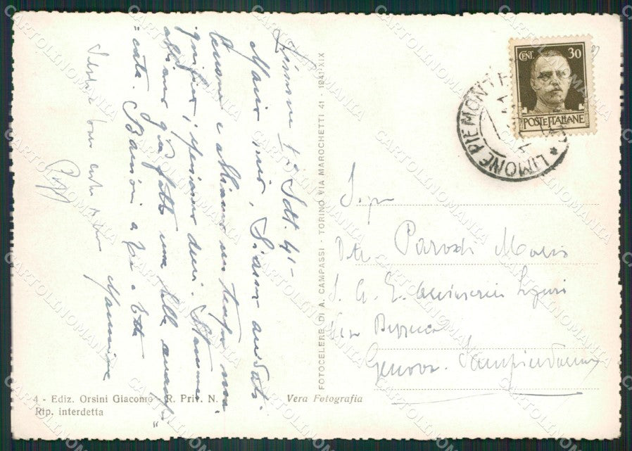 Cuneo Limone Piemonte Foto FG cartolina ZK6517 – retro