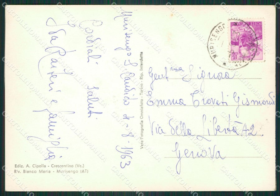 Alessandria Murisengo Foto FG cartolina ZK6521 – retro