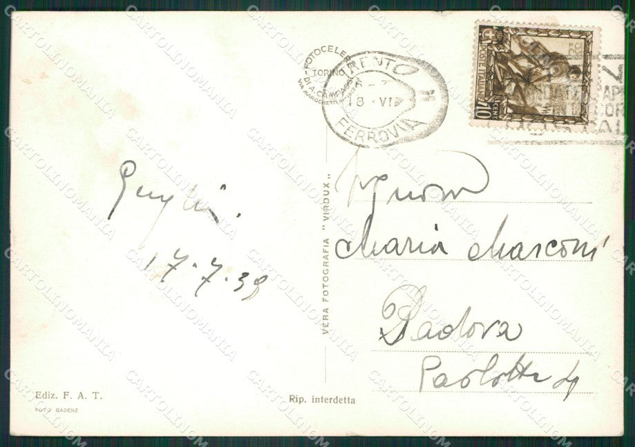 Trento Città Poste Foto FG cartolina ZK6531 – retro