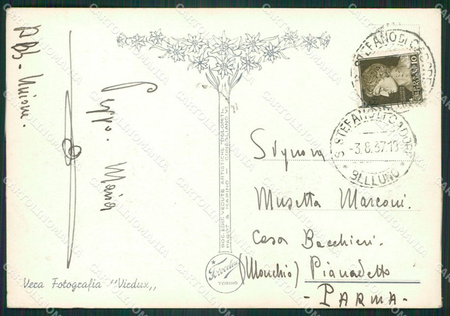 Belluno Comelico Santo Stefano di Foto FG cartolina ZK6535 – retro