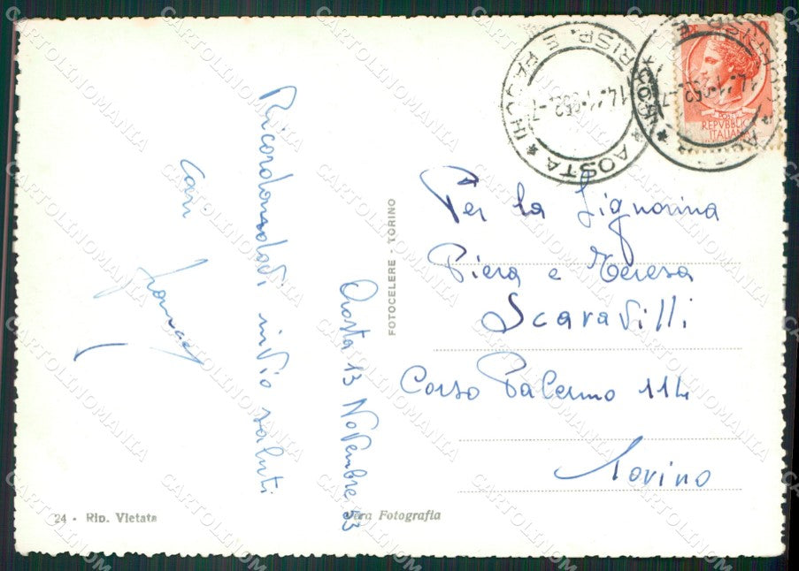 Aosta Città Foto FG cartolina ZK6537 – retro