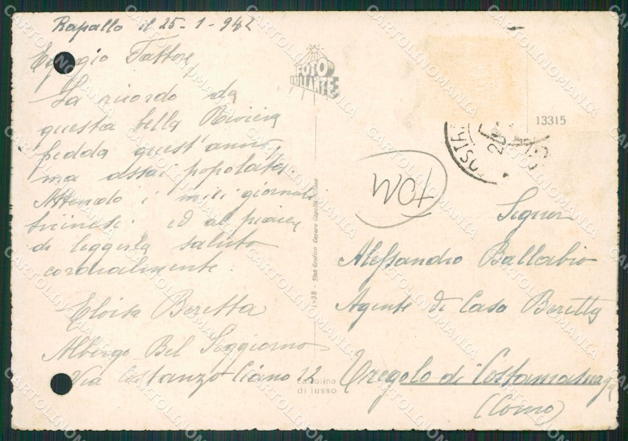 Genova Rapallo FORI Foto FG cartolina ZK6555 – retro