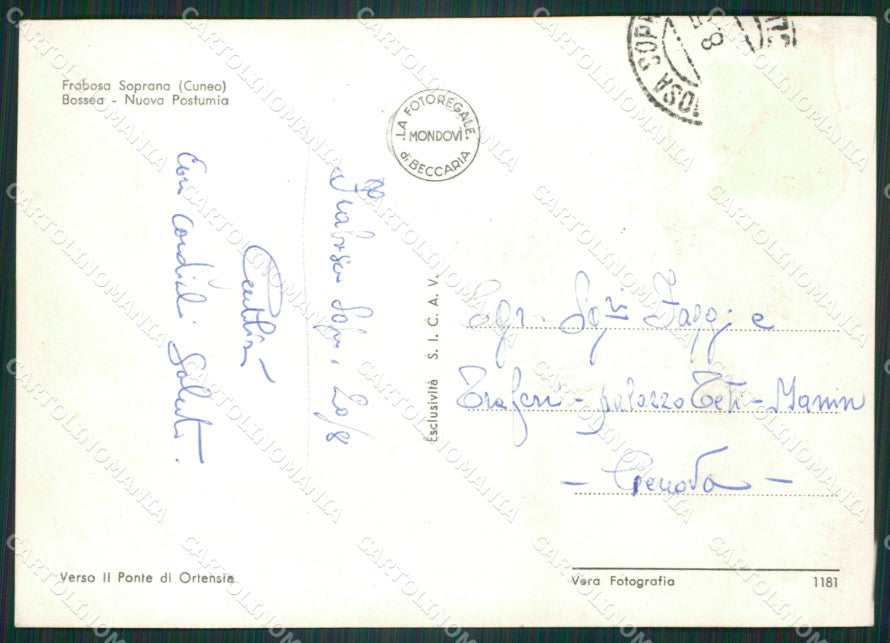 Cuneo Frabosa Soprana Grotta Foto FG cartolina ZK6564 – retro