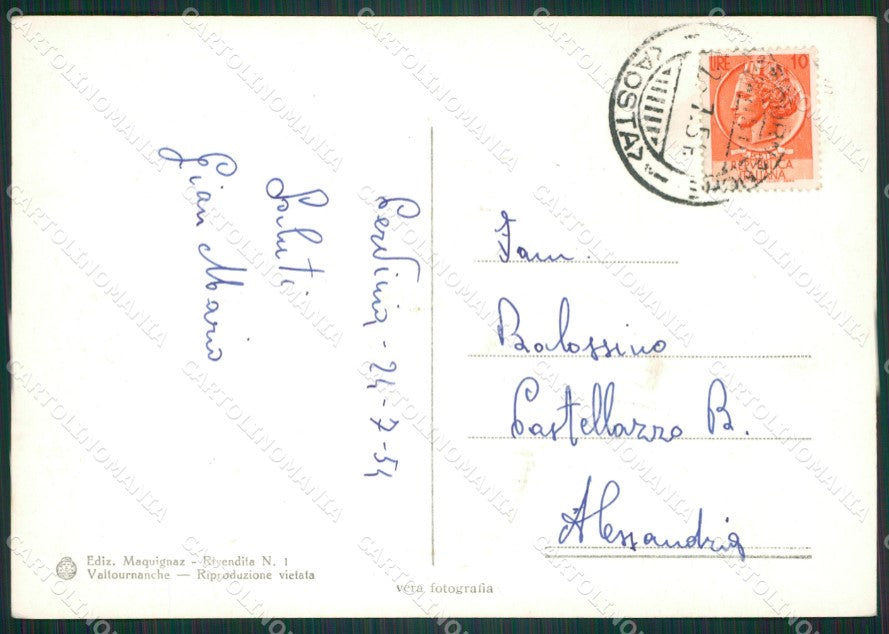 Aosta Valtournenche Cervinia Foto FG cartolina ZK6568 – retro