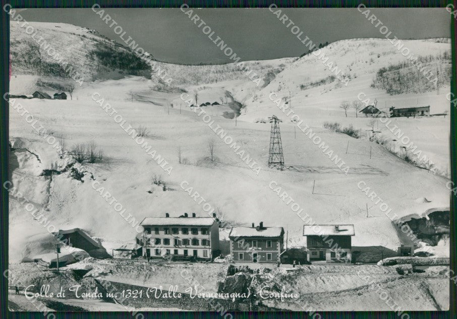 Cuneo Limone Piemonte Colle di Tenda Nevicata COLLA Foto FG cartolina ZK6588 – fronte