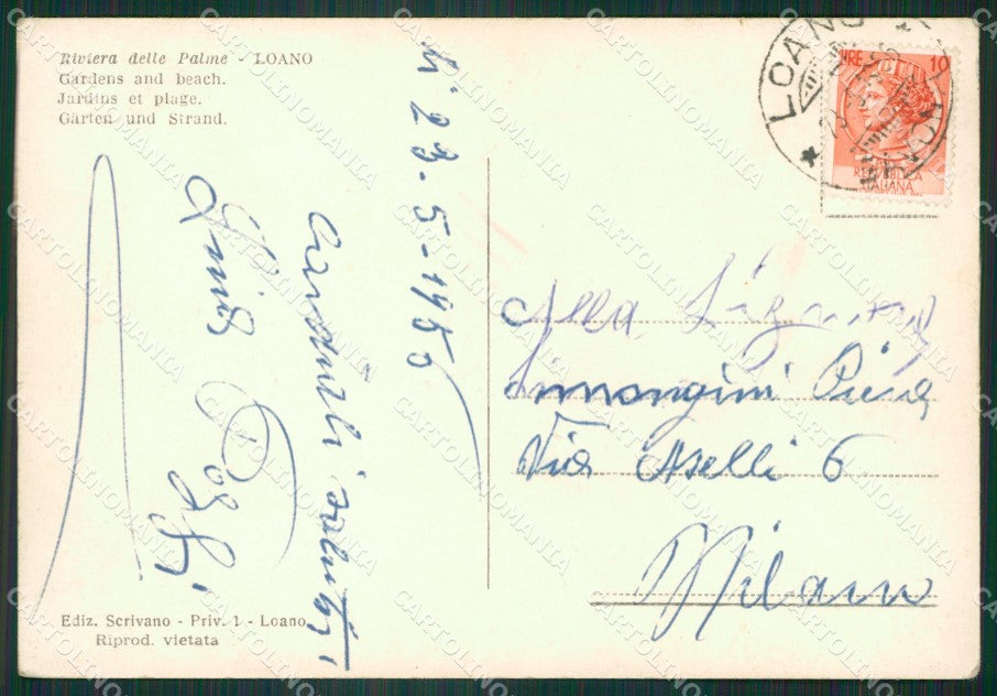 Savona Loano Foto FG cartolina ZK6599 – retro