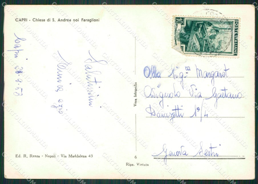Napoli Capri Foto FG cartolina ZK6600 – retro