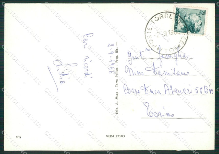 Torino Torre Pellice Cabinovia Foto FG cartolina ZK6602 – retro