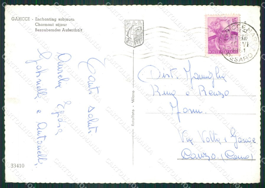 Pesaro Gabicce PIEGHINA Foto FG cartolina ZK6607 – retro