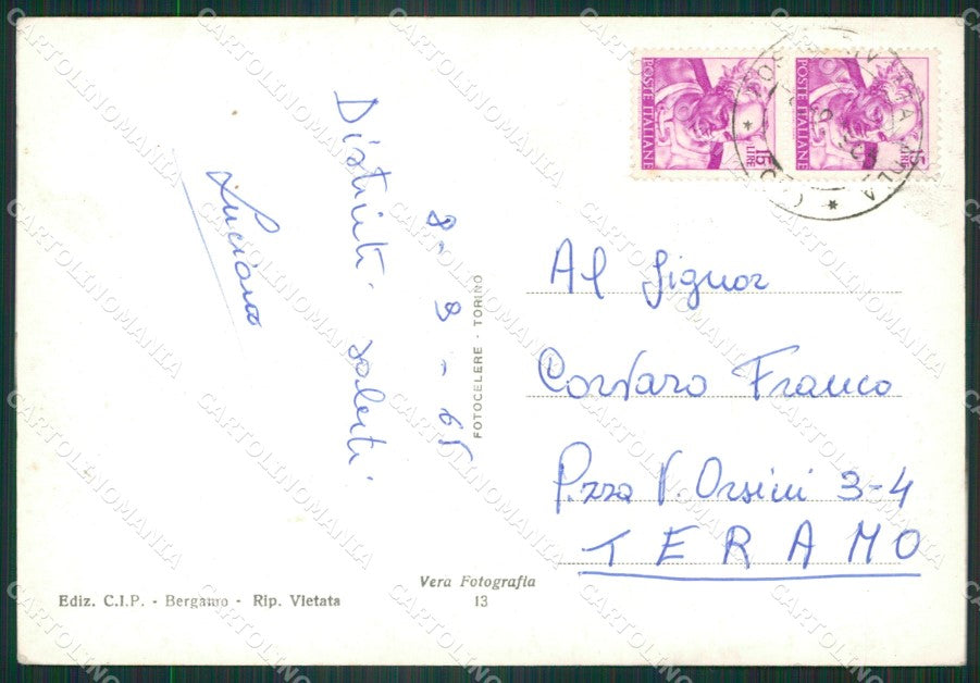 Bergamo Città Saluti da Foto FG cartolina ZK6608 – retro