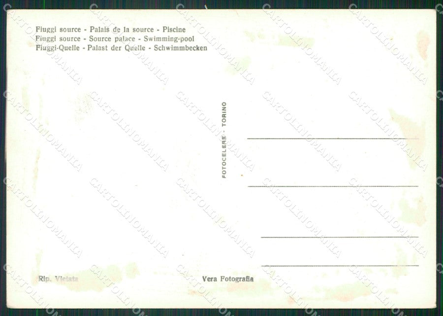 Frosinone Fiuggi Fonte COLLA Foto FG cartolina ZK6609 – retro